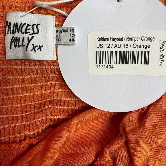 Princess Polly KEHLANI ROMPER ORANGE US 12 - Picture 6 of 6